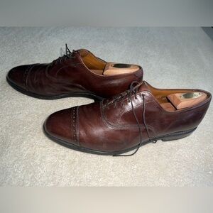 Allen Edmonds Men size 10 Brown Leather Lace Up Oxford